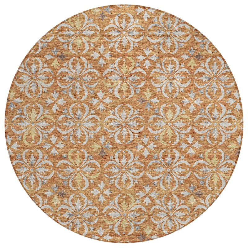HomeRoots Floral Transitional Rectangle Outdoor Rug