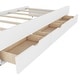 preview thumbnail 5 of 23, Full Size Wooden LED Platform Bed with Trundle, with Storage Headboard, with Drawers