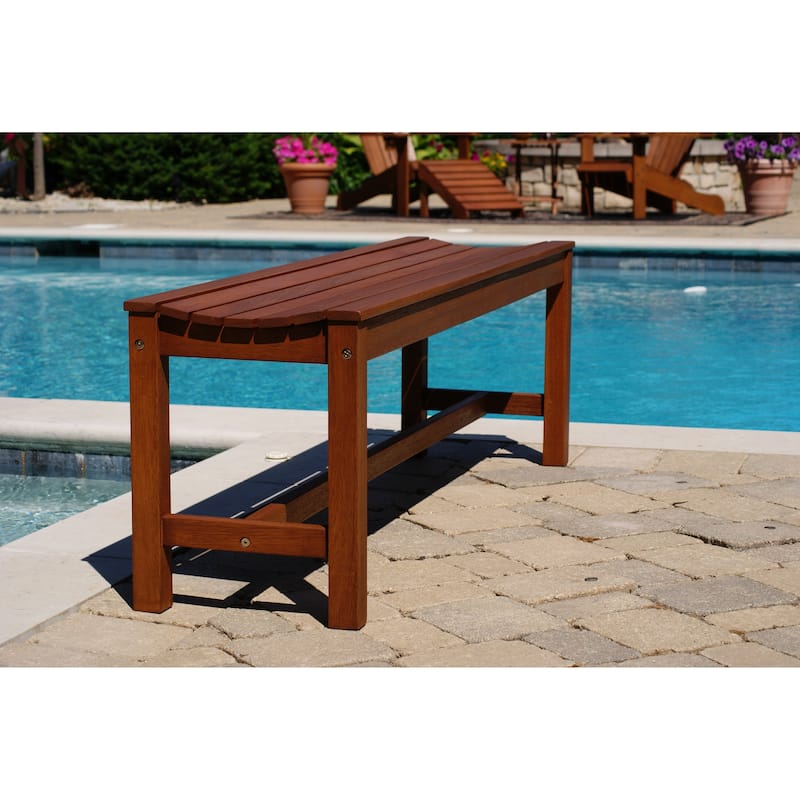 Eilaf Eucalyptus 3-Person Backless Bench - N/A