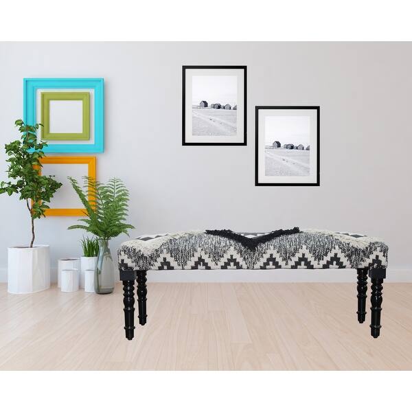 Modern Southwestern Tufted Bench 1 6 X 3 11 X 1 4 Overstock 31877044