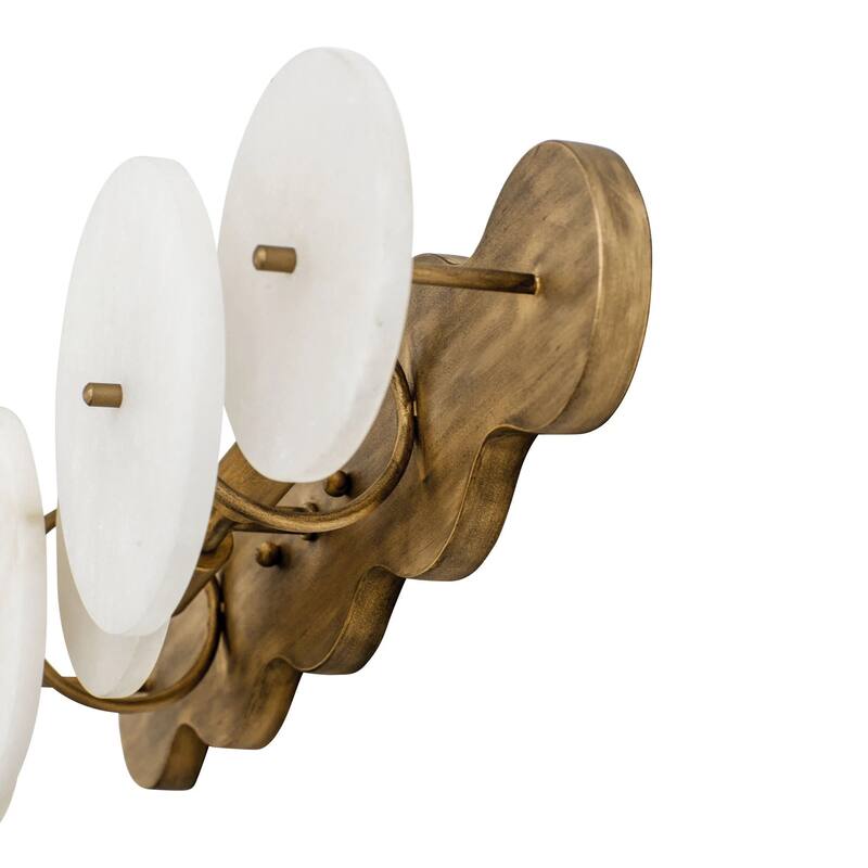 Cosmos 2-Light 20.5-Inch Real Alabaster Stone Bath Fixture