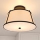 preview thumbnail 11 of 9, Vaxcel Lighting C0329 Marion 2 Light 13" Wide Semi-Flush Drum Ceiling