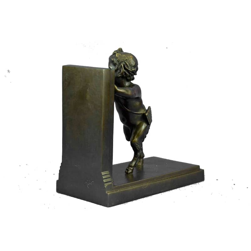 Handmade Hot Cast Bookends Signed Original Hot Cast Masterpiece Figurine Figure