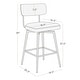 preview thumbnail 7 of 26, Elise Counter Height Swivel Bar Stool Chairs Set of 2 with Metal Frame
