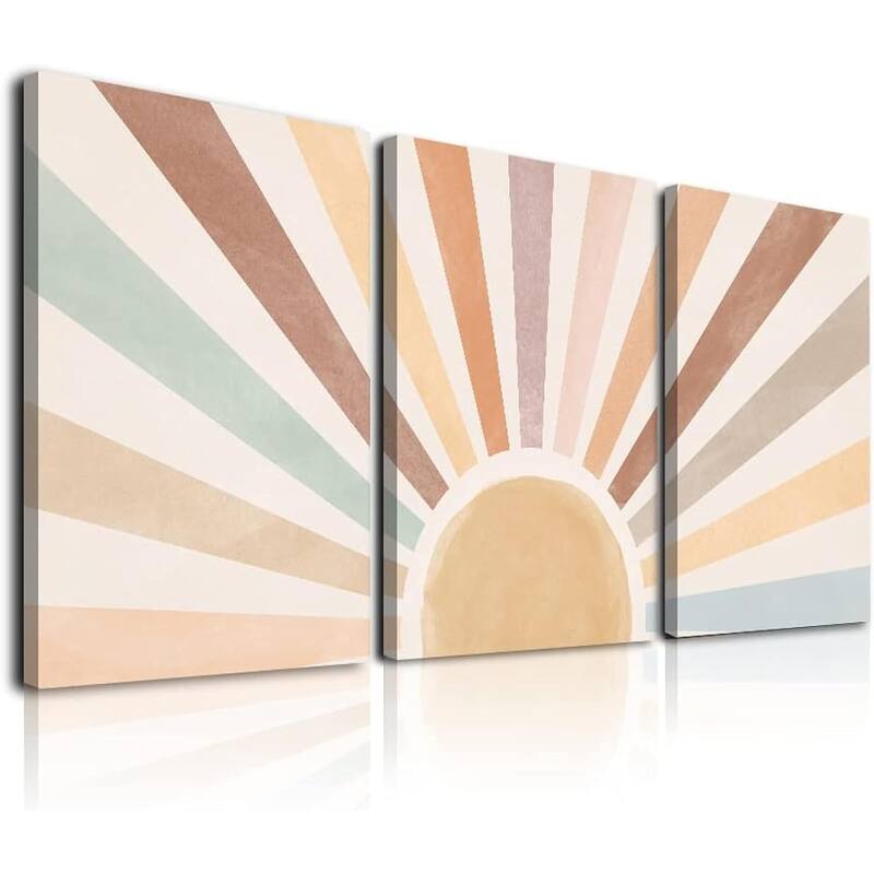 Canvas Wall Art Rainbow Sun Rising - 12 x 16