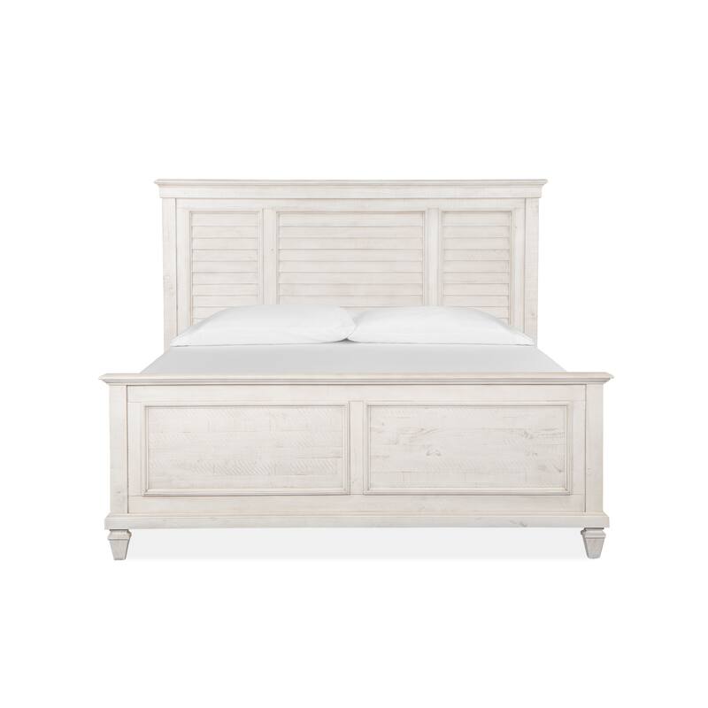 Magnussen Home Newport Alabaster Cal. King Shutter Panel Bed