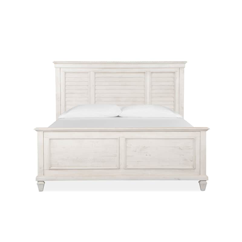 Magnussen Home Newport Alabaster King Shutter Panel Bed