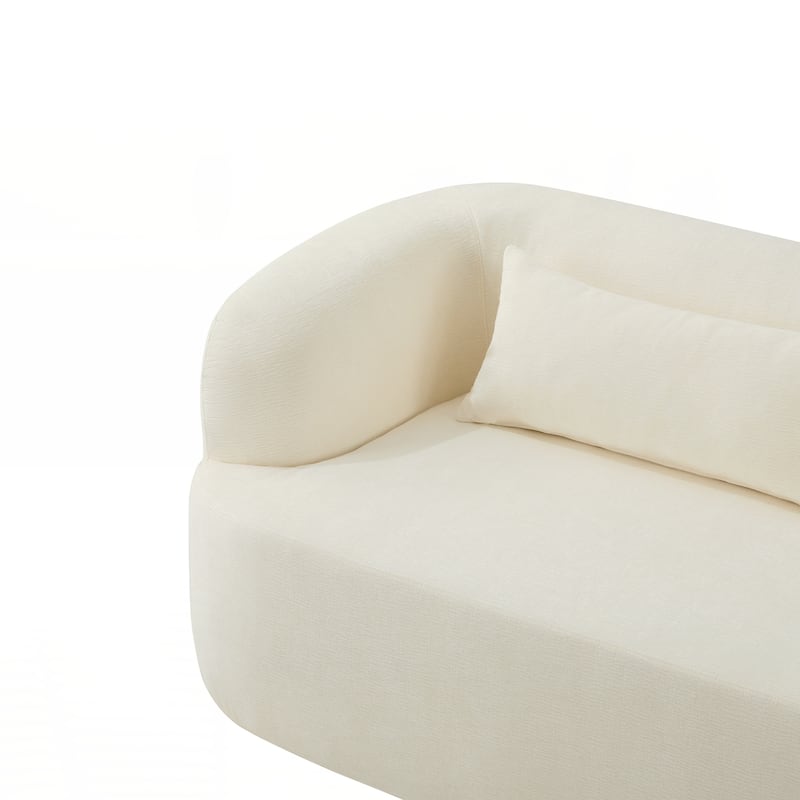 Upholstered Sofa with Pillows, No Assembly Curved Cloud Couch with High-Density Foam