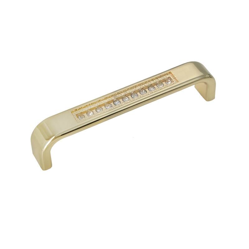 Utopia Alley Gleam Pull Handle - Decorative Cabinet Drop Pull Handles for Cabinets and Drawers, Gold, 3.75" Center to Center - 1 pack - Polished Gold