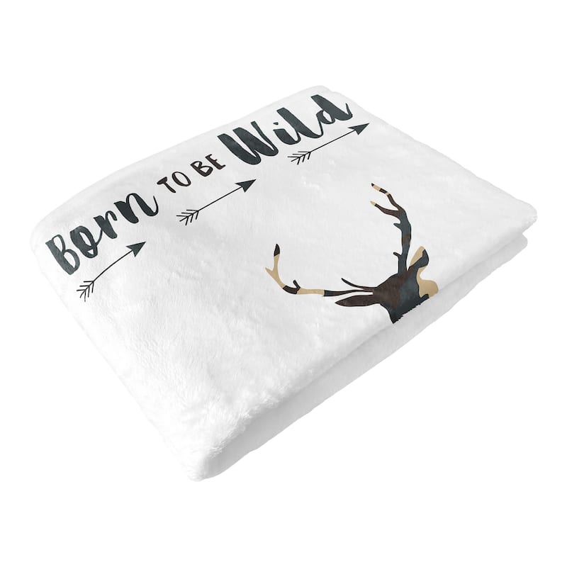 Woodland Camo Deer Collection Boy Baby Monthly Milestone Blanket - Beige Green Black Rustic Forest Animal Camoflauge Arrows Wild