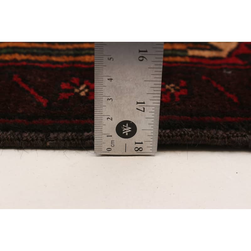 Teimani Black, Brown Rug 3'10" x 6'7" - 3'10 x 6'7