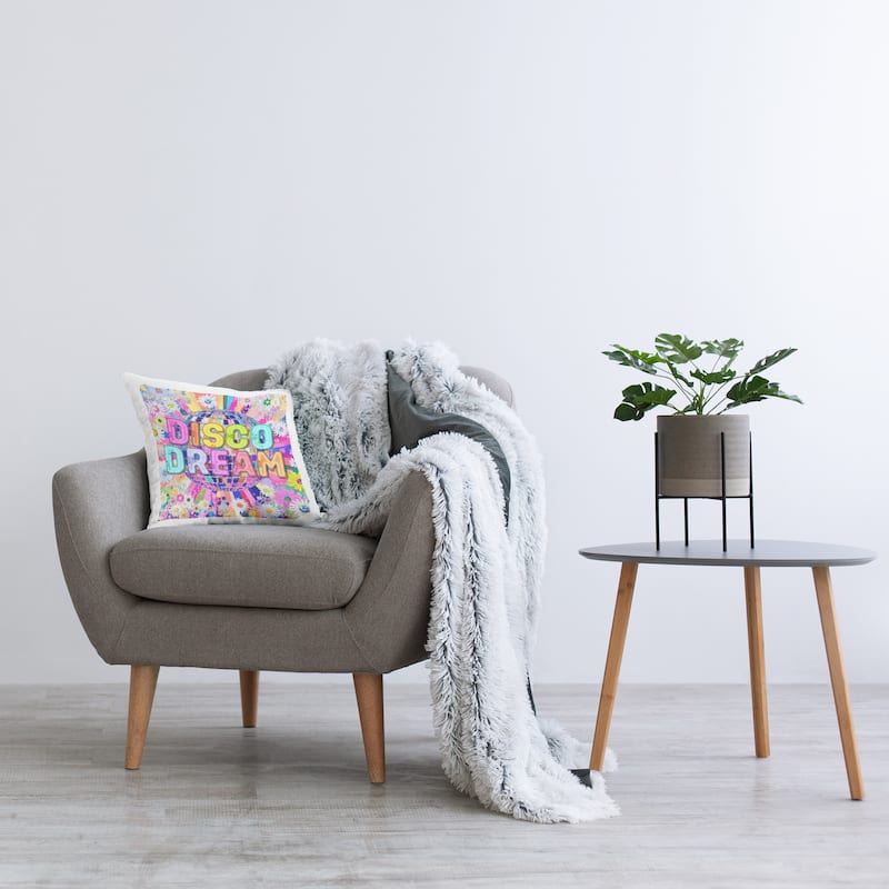 Stupell Vivid Disco Dream with Daisies Decorative Printed Throw Pillow Design by Jess Stempel