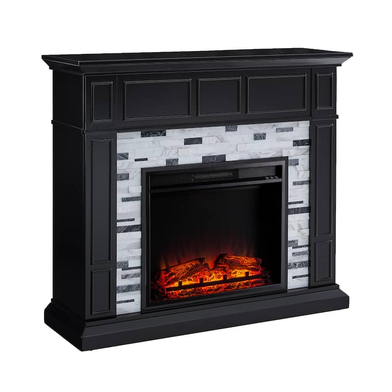 SEI Furniture Dre Marble Electric Fireplace