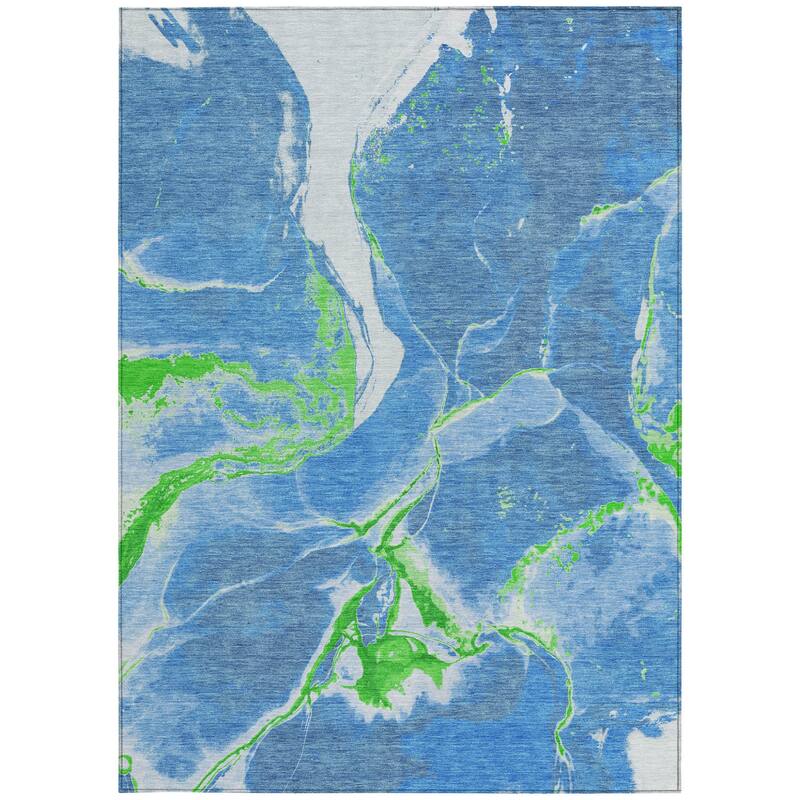 HomeRoots Abstract Transitional Rectangle Outdoor Rug
