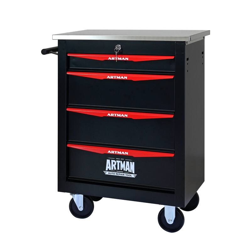 4/5/6/7 Metal Drawers Tool Cart with Wheels for Garage Workshop