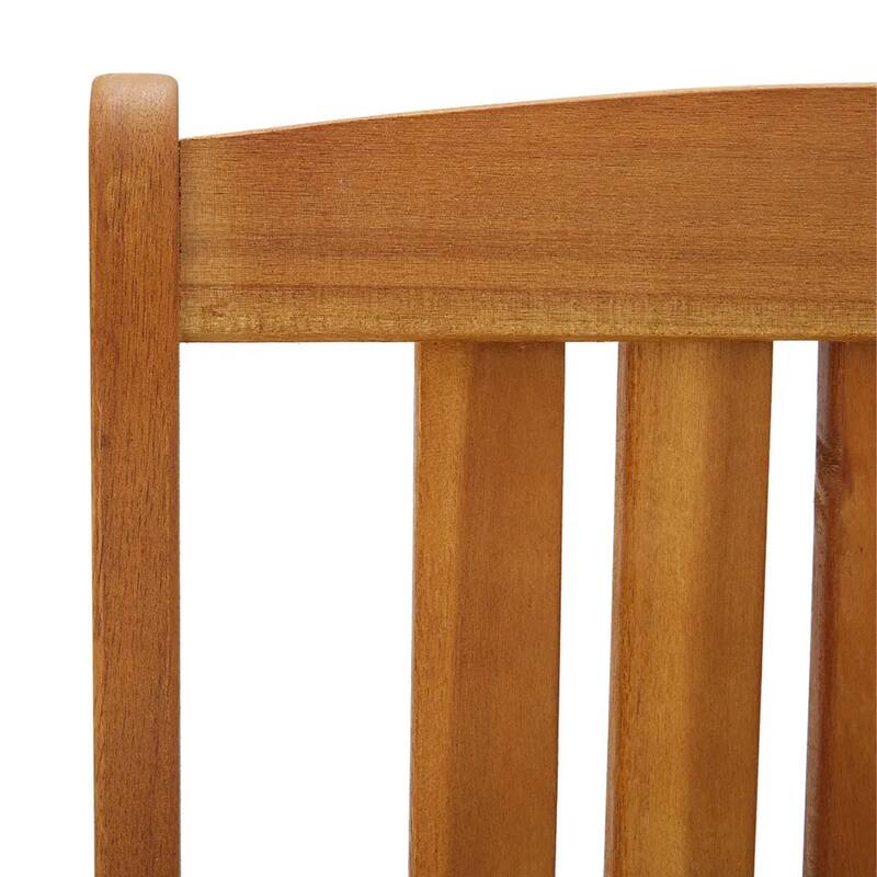 Blaire Outdoor Chair Set of 2, Charcoal Gray Fabric, Brown Acacia Wood