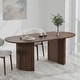 preview thumbnail 32 of 40, 67" Nordic Style Oval Dining Table - for 6 People