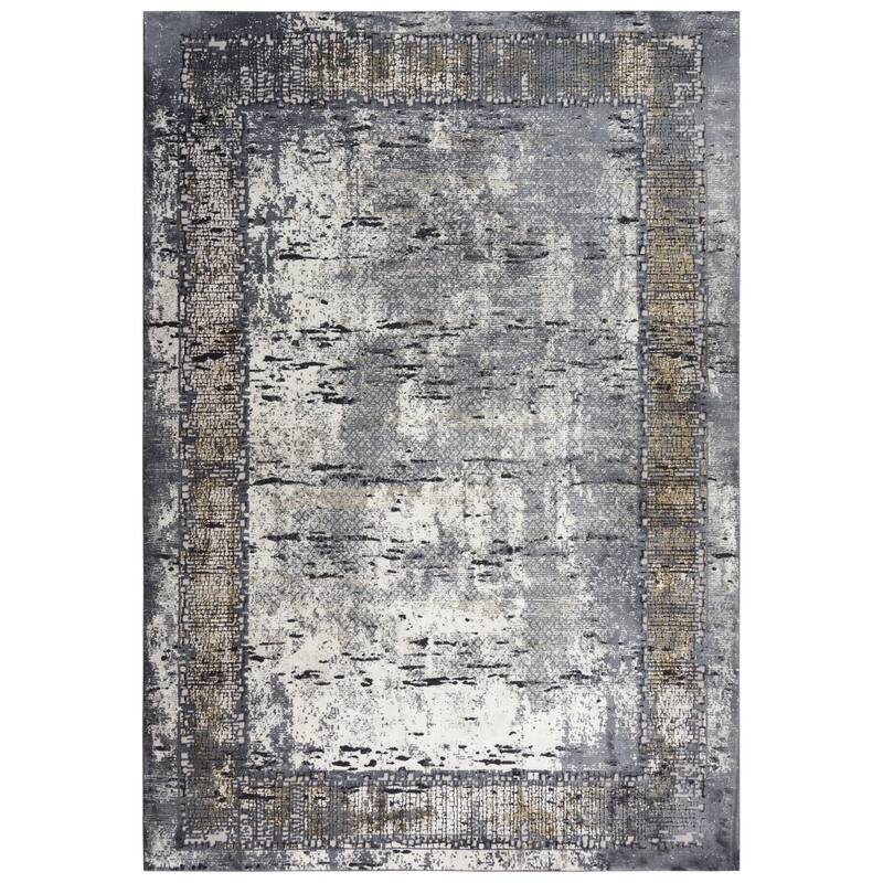 Alora Decor Spring Grey, Beige and Mosaic Pattern Rug