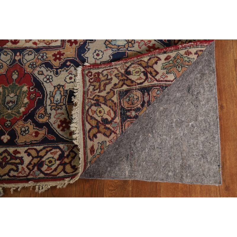 Hand Knotted Oriental 100% Wool Carpet Traditional All-Over Red Tabriz Area Rug - 13' 6'' X 10' 2''