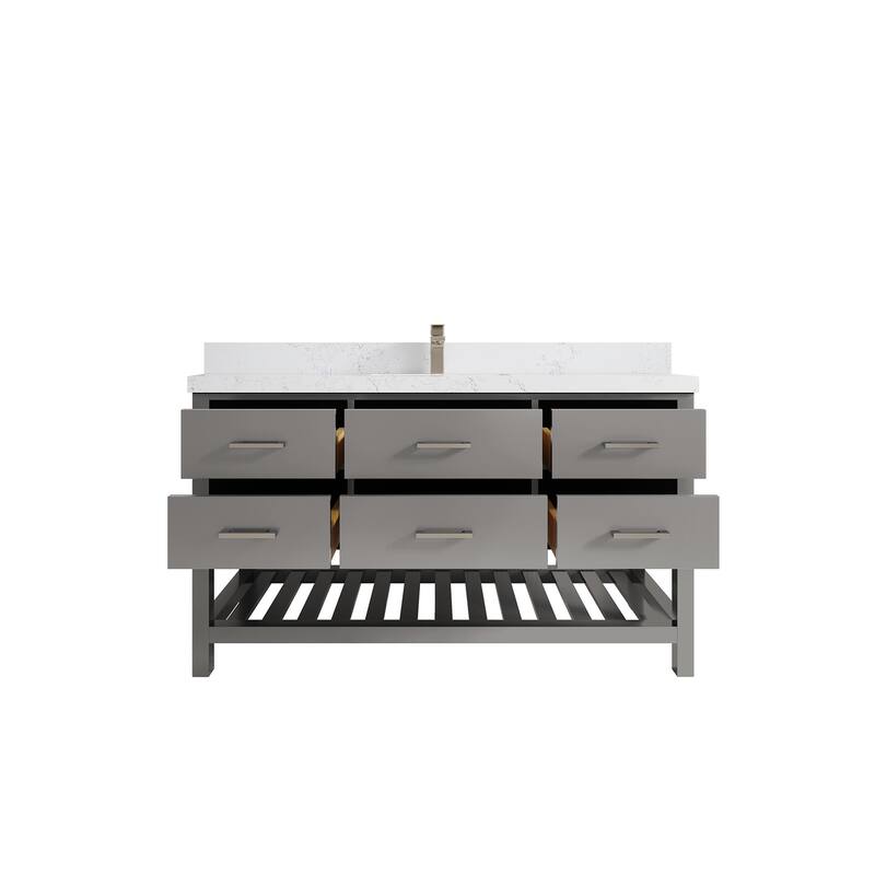 Willow Collections 60 in. W x 22 in. D Parker Single Sink Bathroom Vanity with Countertop