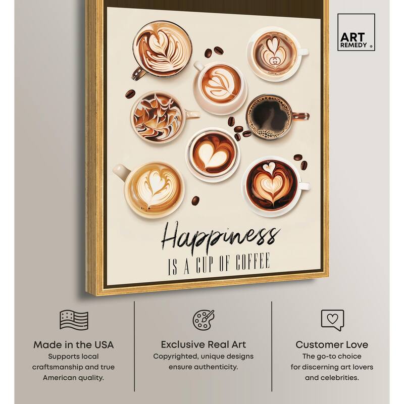 68945 Coffee Cup Collection Canvas by Art Remedy