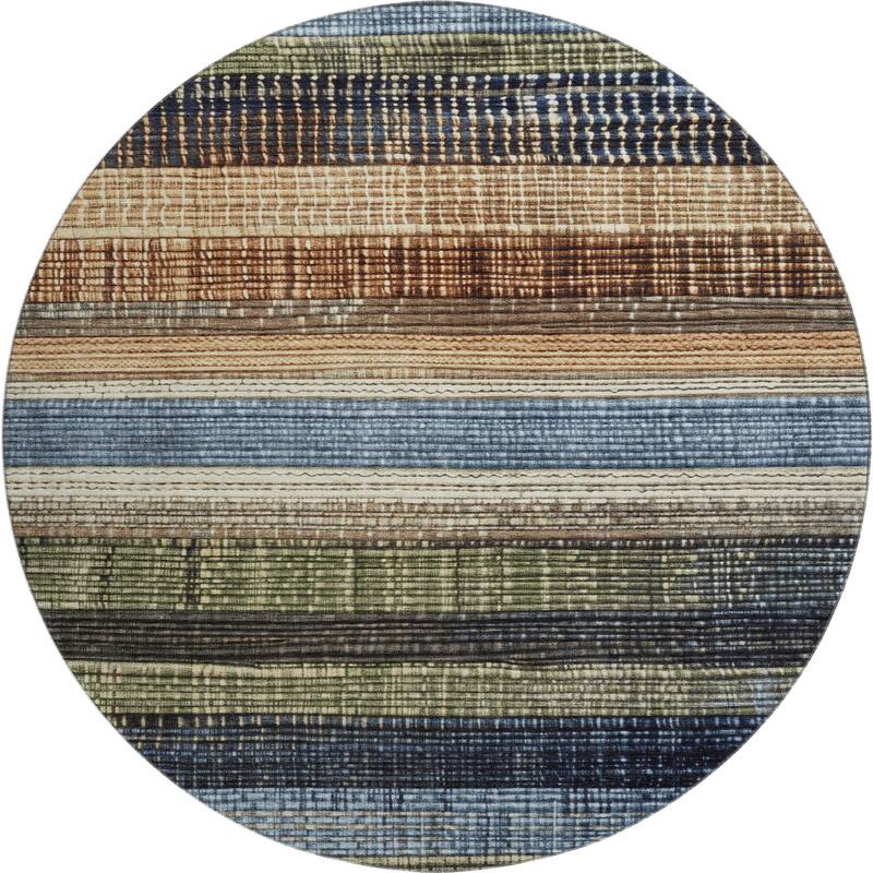 Premium Washable Super Soft Ombre Stripe Mayfield Rug
