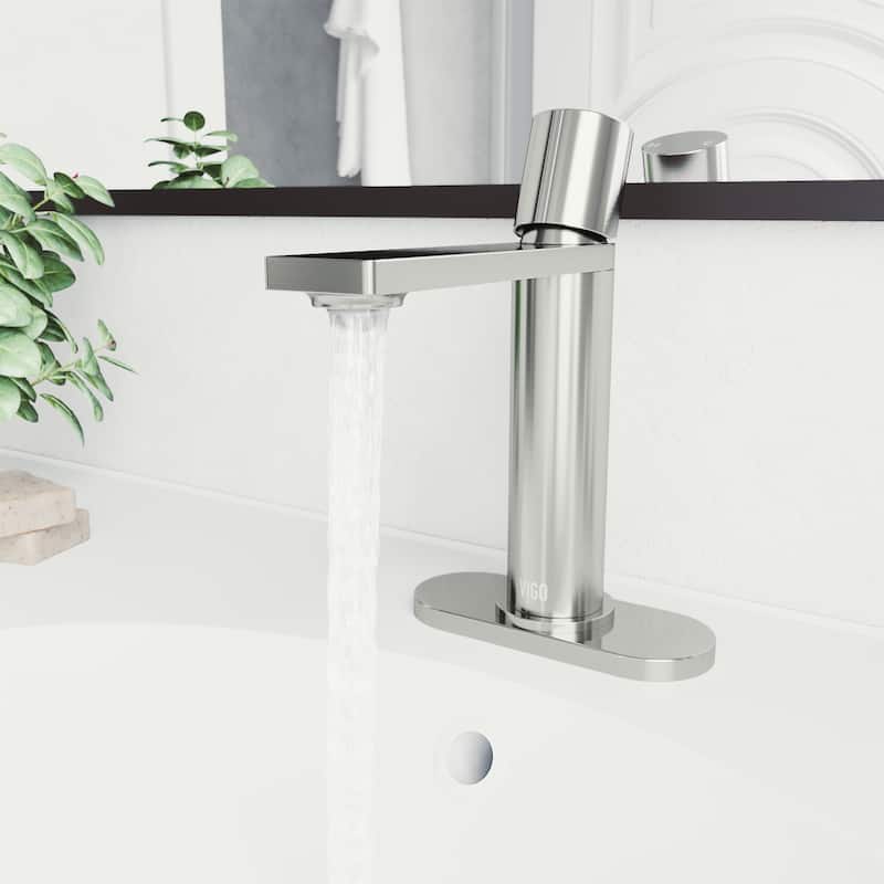 VIGO Halsey 8" H Single Handle Single Hole Bathroom Faucet
