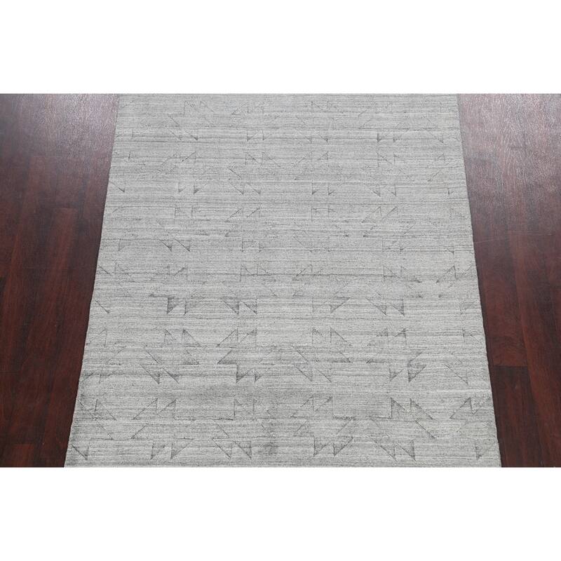 Geometric Oriental Moroccan Contemporary Area Rug Wool Hand-knotted - 4'11" x 7'9"