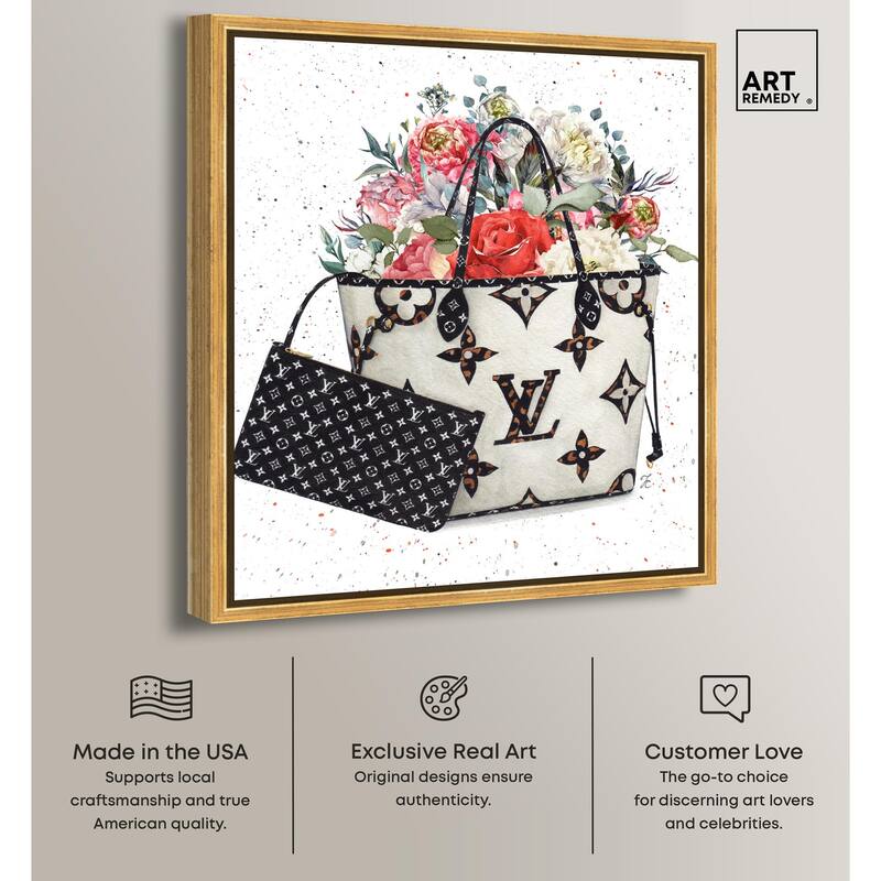 Floral Summer Bag Canvas by Art Remedy