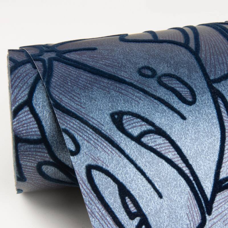 Scott Living Balboa Indigo Botanical Wallpaper