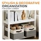 preview thumbnail 5 of 22, Cheer Collection 4 Pack Large Fabric Storage Baskets with Handles Collapsible Organizer Bins
