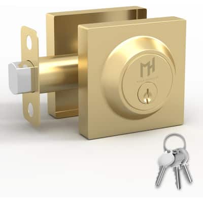 Mega Handles ROBELL Square Single Cylinder Keyed Deadbolt