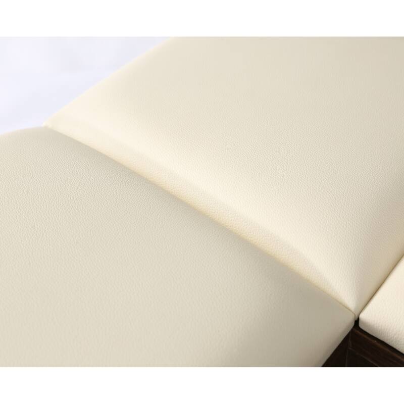 61 Inch L-Shaped Bench with Padded Seat Cushion for Entryway / Bedroom / Living Room / Kitchen Dining Room