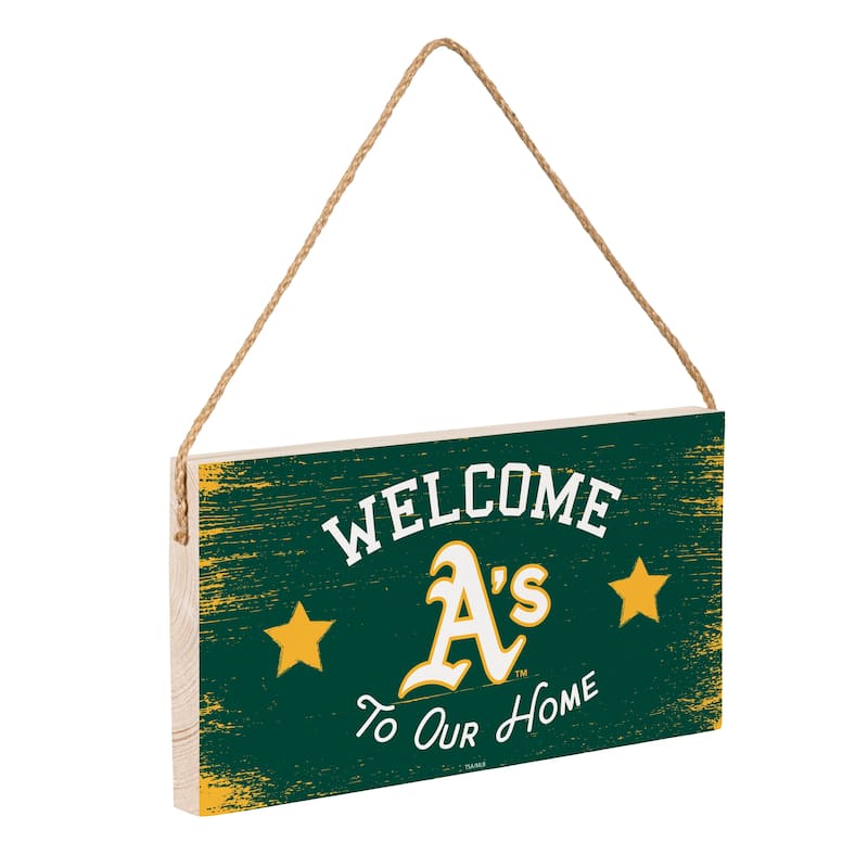 Athletics Wooden Door Decor Wall Sign - Multi-Color