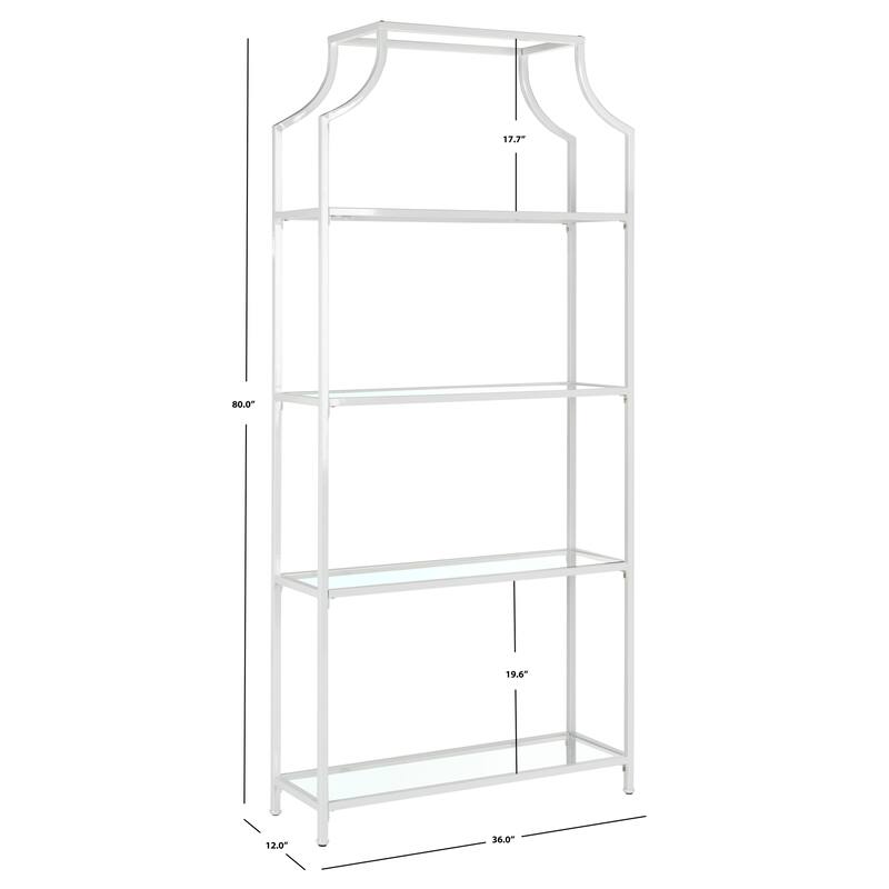 SAFAVIEH Sheron 4-Tier White Etagere - 36" x 12" x 80" - 36Wx12Dx80H