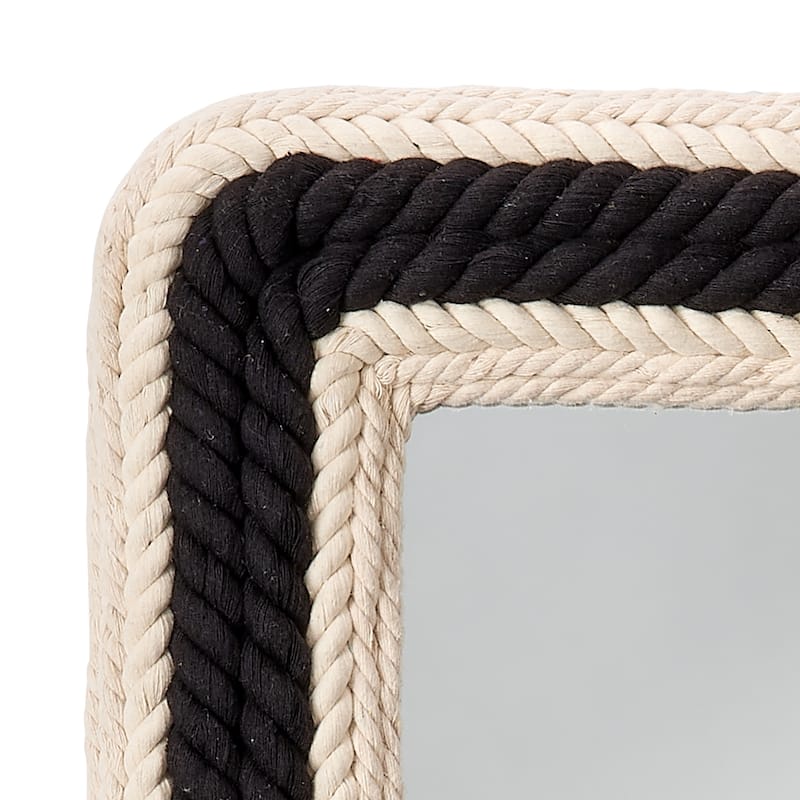 Alden Décor Amina Jute Rectangle Mirror