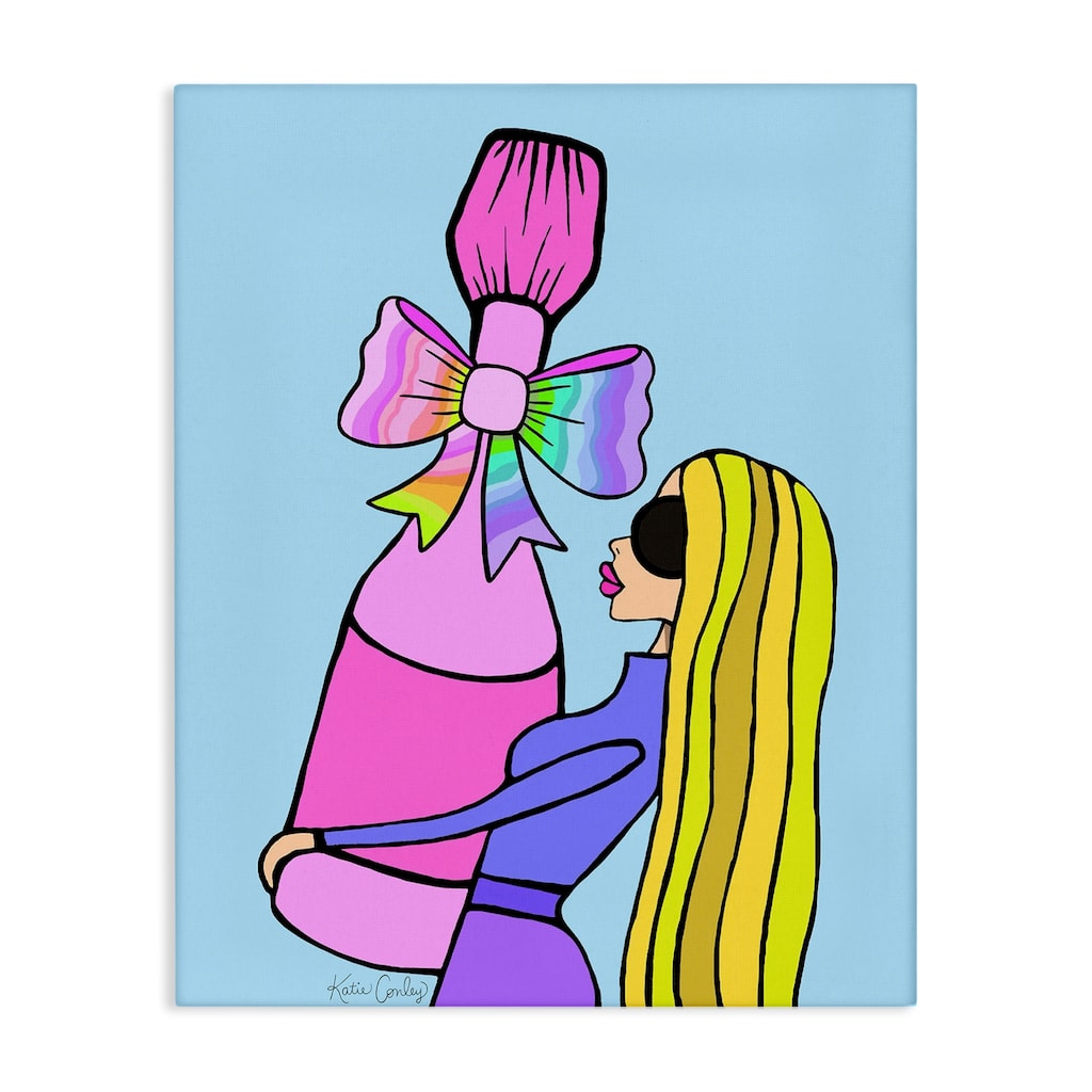 Stupell Bold Fashionista with Wine Bottle Canvas Wall Art Design By Katie Conley