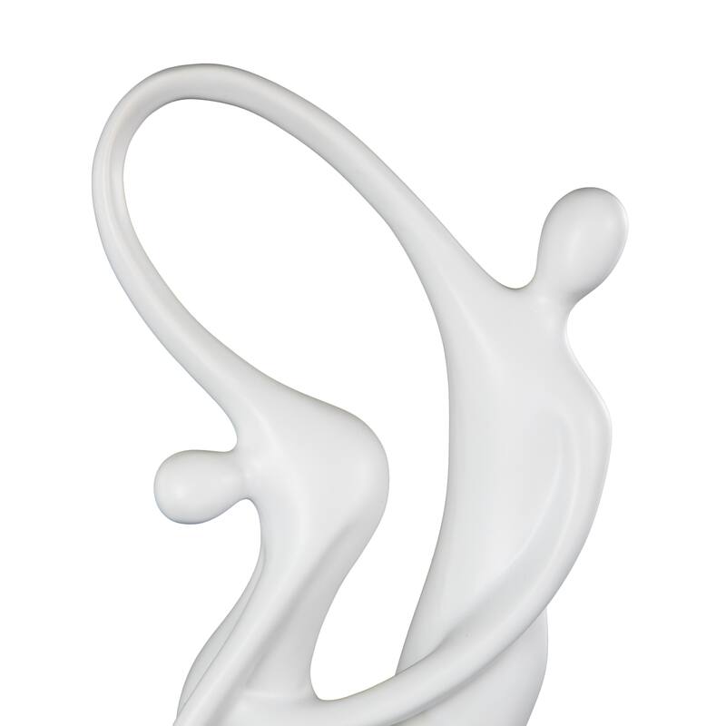 Black or White Ceramic Dancing People Decorative Sculpture