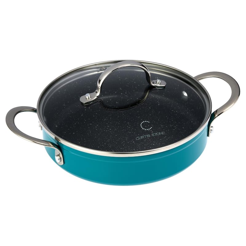 Curtis Stone 8" Sauté Pan with Lid Refurbished - Blue