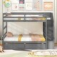 preview thumbnail 18 of 29, Multi-Functional Twin Over Twin Bunk Bed with Stairs and Storage Drawers