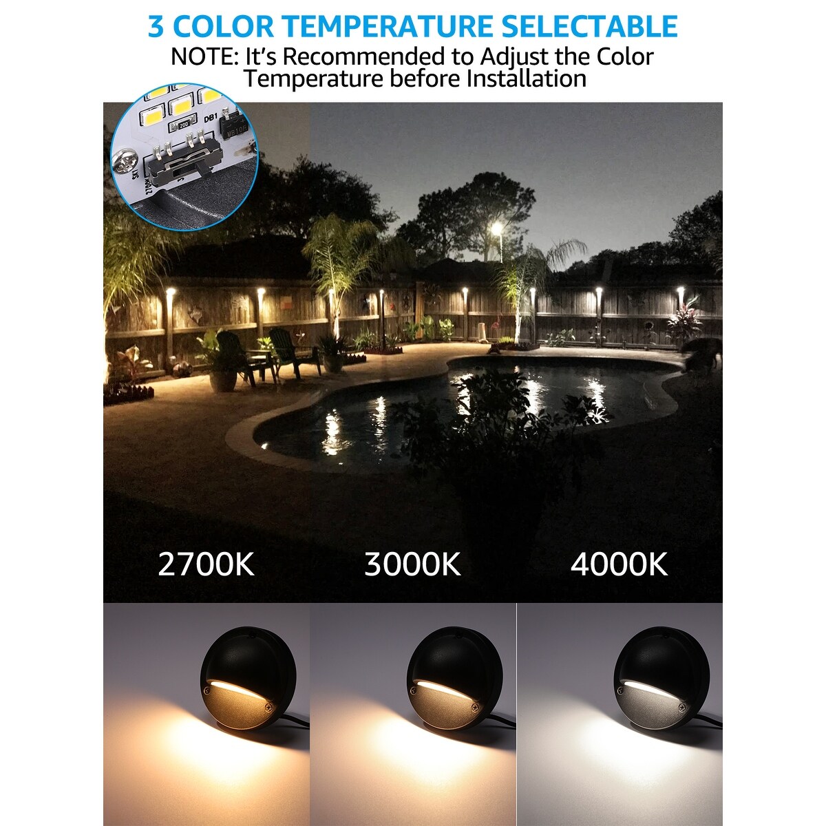 非常に高い品質 3CCT Low 2700K/3000K/4000K Lights, Deck LED Voltage その他