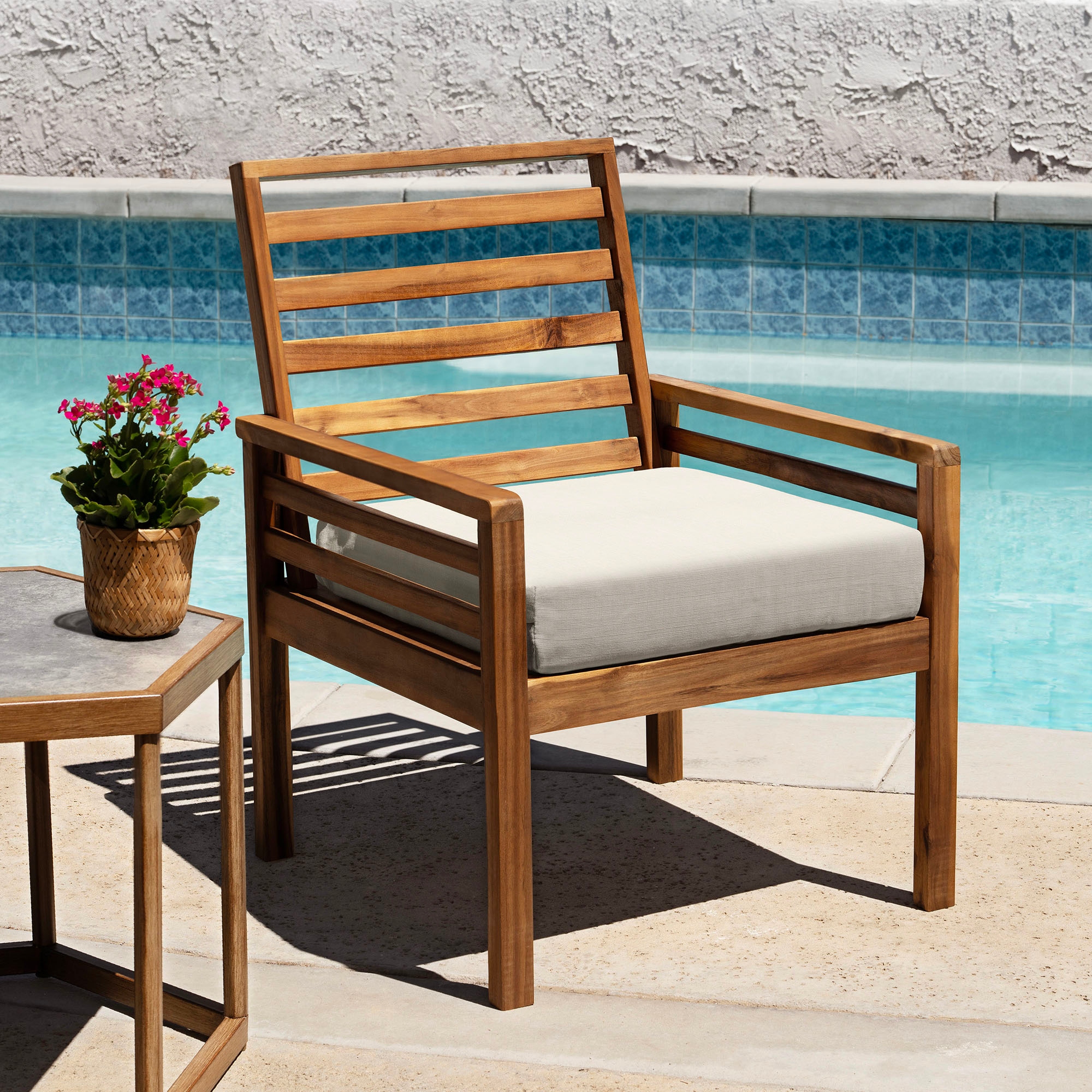 Honeycomb Indoor Outdoor Stripe Poolside Dining Seat Cushions Recycled Polyester Fill Weather Resistant 2 Count Pack Of 1 Patio Cushions 20 W X 20