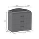 preview thumbnail 7 of 14, Kerrogee 3-Drawer Dresser with Changing Table - Grey/White/Black