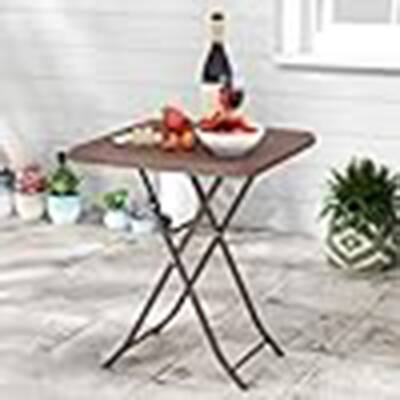 23.5" Square Folding Table HDPE Foldable Patio Bistro Table