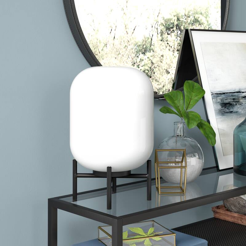 Carson Carrington Sagen Glass and Brass Table Lamp