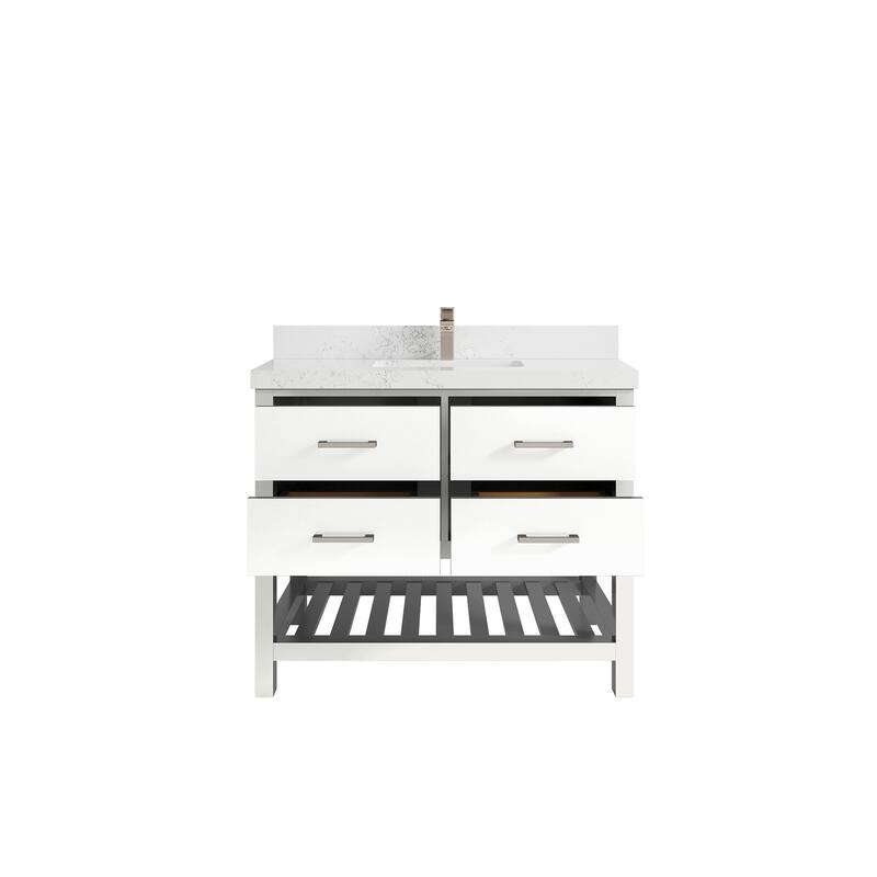 Willow Collections 42 in. W x 22 in. D Parker Single Sink Bathroom Vanity with Countertop