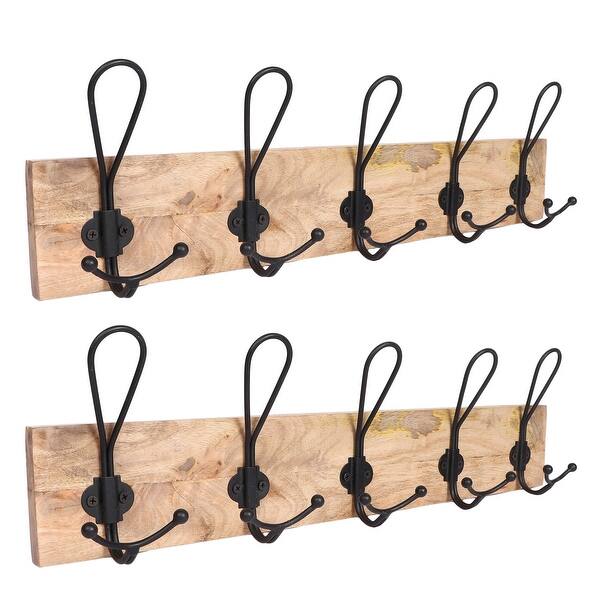Porch Den Meeker Hard Wood Utility Wall Mounted Coat Rack Overstock 28718182