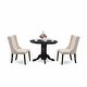 preview thumbnail 2 of 25, Dinette Room Set Includes Dining Table and Button Tufted Back Linen Fabric Chairs (Finish and Pieces Option)