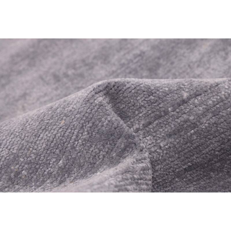 ECARPETGALLERY Hand-knotted Mystique Denim Blue Wool Rug - 5'6 x 7'8