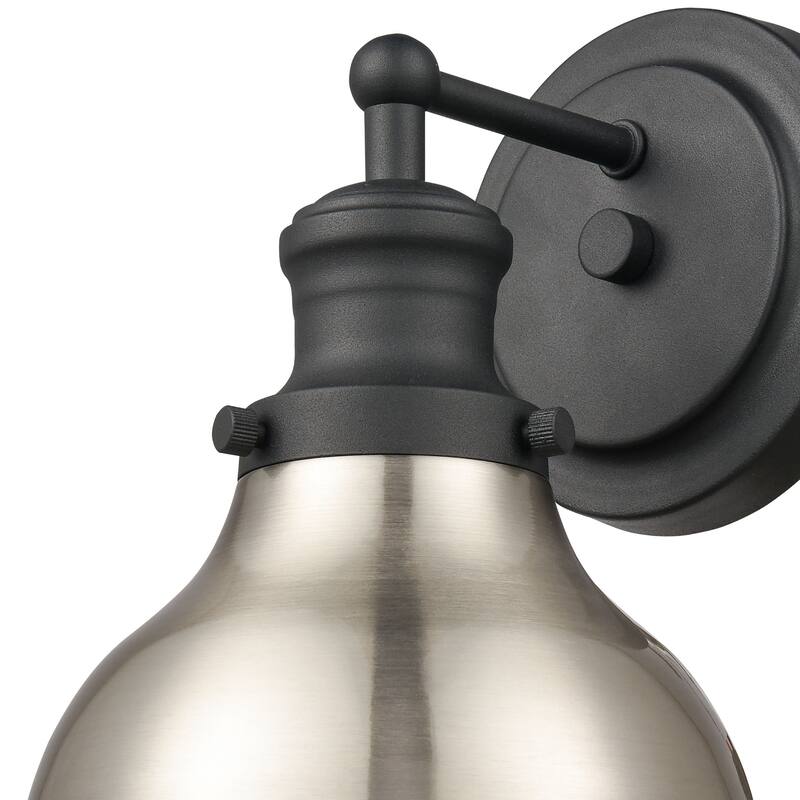 Elk Home Haralson Charcoal With Metal Shade 1 Light Vanity Light